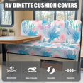 thumbnail image 4 of Tropical Flowers RV Dinette Cushion Cover Sofa Split Seat Cover Stretch Camper Seat Cushion Slipcovers Washable Camper Sofa Covers Protector for RV Car Bench, 4 of 7