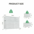 thumbnail image 3 of JOINSUN Dressers with 7 Fabric Drawers, Drawer Cabinet, Organization Furniture for Kitchen, Office, Hallway, White, 3 of 5
