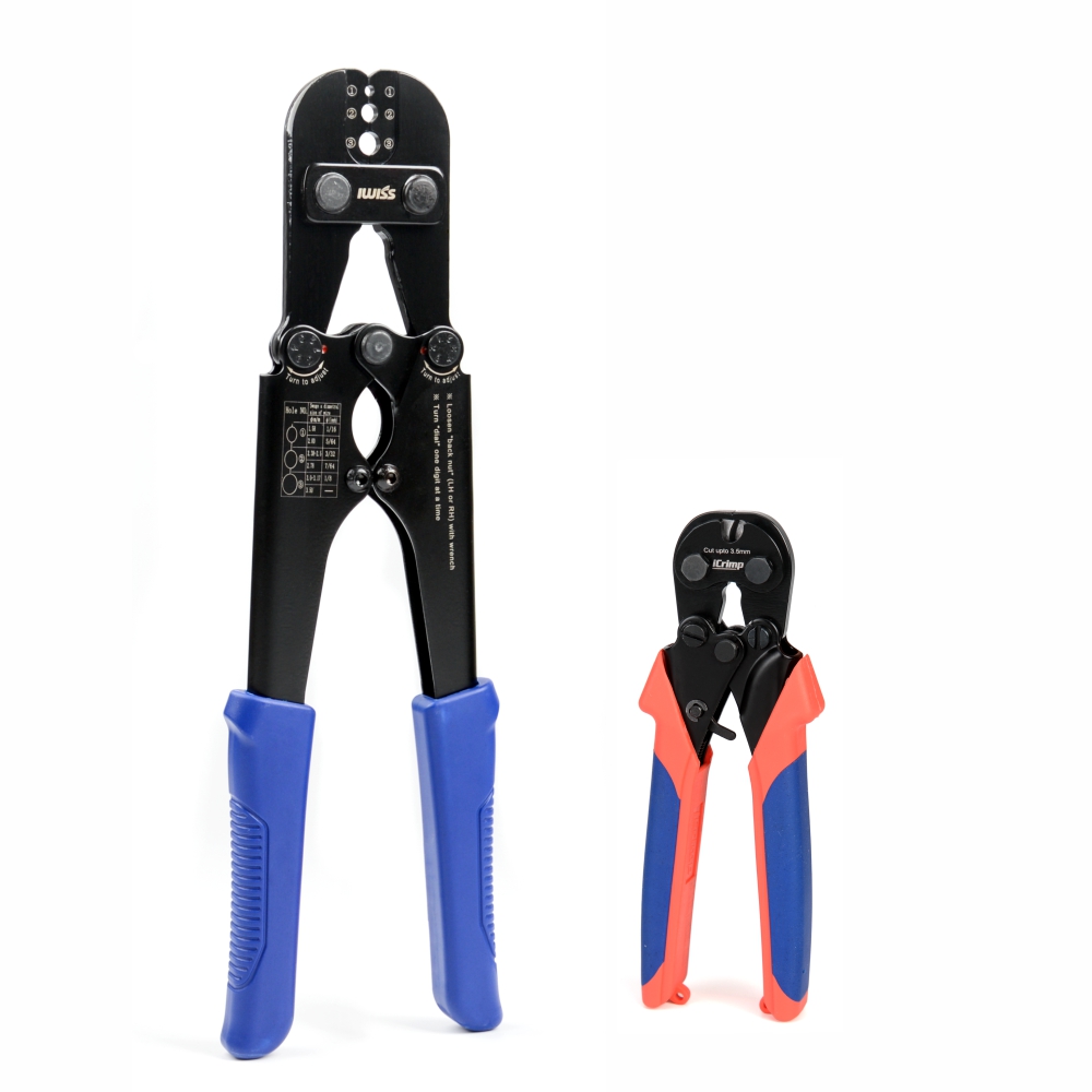 IWISS Wire Rope Crimping Tool for Copper and Aluminum Oval Sleeves and