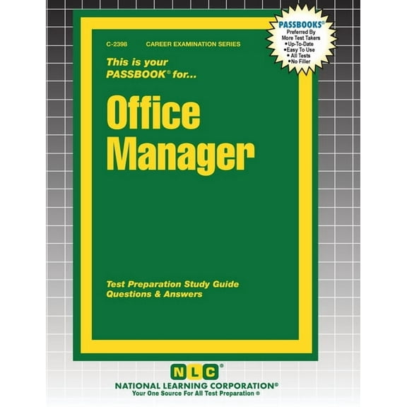 Career Examination Office Manager, Book 2398, (Paperback)