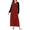 Plaid Red, variant on Oudiya Women Long Sleeve Nightgown V Neck Loungewear Button Full Length Sleepwear Nightshirt, M-3XL