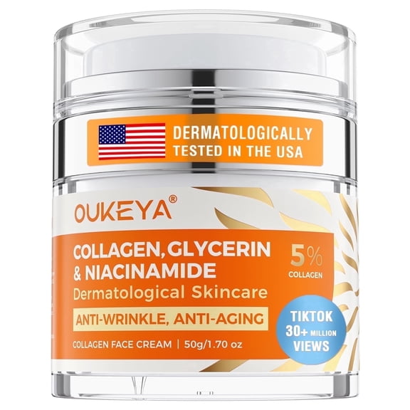 OUKEYA Collagen Revitalift Triple Power Face , Neck& Décolleté Moisturizer day cream, 1.7 oz