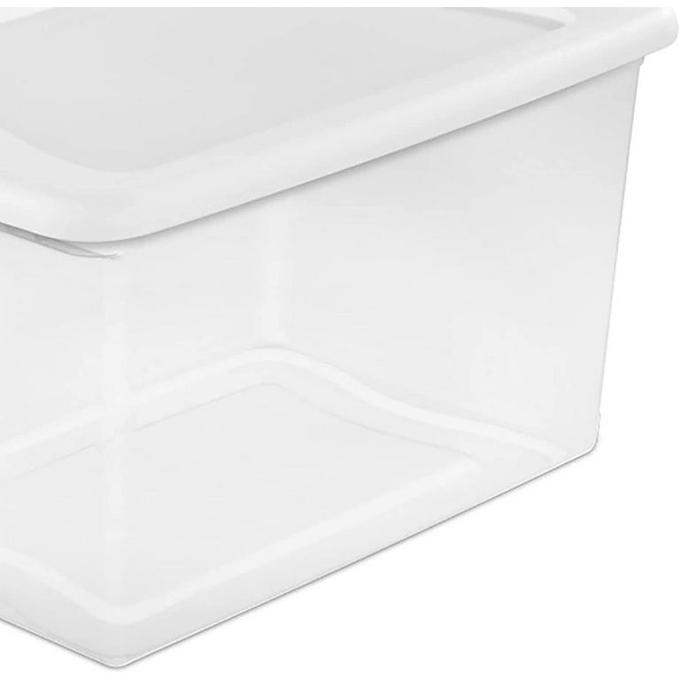 Sterilite 64 Quart Latching Storage Tote Box (6 Pack) + Medium