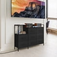 thumbnail image 6 of 52" Long TV Stand with Charging Stake With 8 Storage Drawers Open Shelves Black, 6 of 6