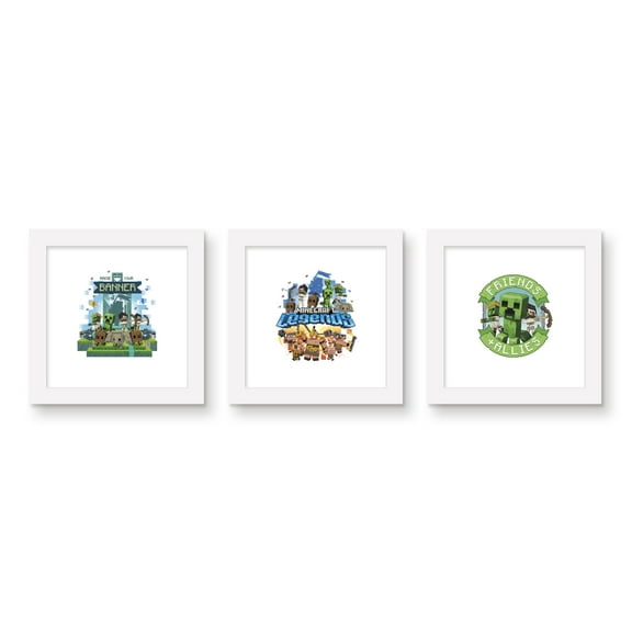 Gallery Pops Minecraft: Legends - Raise Your Banner Wall Art Bundle (3-Pack)