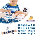 thumbnail image 4 of Jindong Wooden Alphabet Puzzle 3D Letters Sorting Board Matching Game Kids Preschool Early Educational Learning Toy for Children, 4 of 9