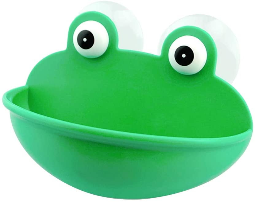 Punch Free Soap Box Soap Holder Suction-cup Frog Shaped Soap Container Soap 
