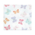 thumbnail image 3 of Hudson Baby Infant Girl Cotton Flannel Receiving Blankets, Pastel Butterfly, One Size, 3 of 6