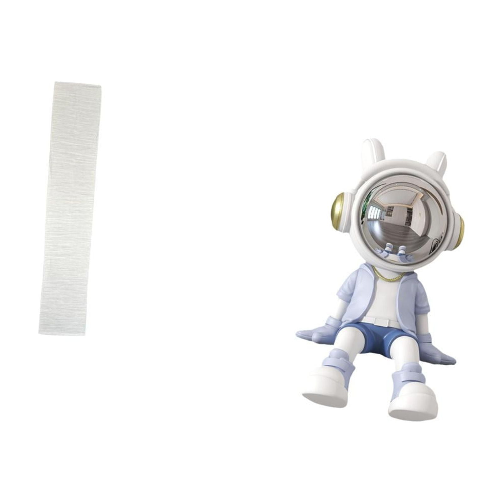 Floor Lamp Shade Astronaut Statue Desktop Figurine Paper Resin Material for Living Room Office Shelf Decoration