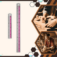 thumbnail image 5 of 12+6 Inch Metal Ruler Set-Straight Edge Ruler Has Both Imperial and Metric Measurements, Perfect for DIY Projects, Red, 5 of 5