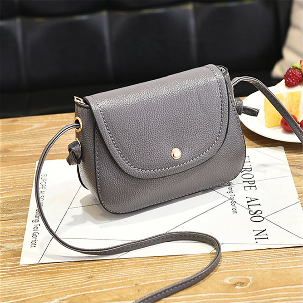 leather crossbody messenger bag women's