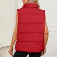 thumbnail image 4 of Cutuoiiu Puffer Coats for Women Stand Up Collar Warm Vest Zipper Pockets Coats Gifts, 4 of 9