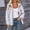 Gray plus size zip up hoodie a1, variant on Women Plus Size Fall Winter Long Sleeve Zip Up Hoodie Jackets Collared Warm Solid Casual Outwear Coats with Pockets Fashion Coat, Gray S