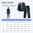 thumbnail image 4 of Picia colorful flames dinosaur Pattern Men’s Long-Sleeve Sleepwear Set - Soft 2-Piece Loungewear with Pockets, Comfy PJs for Relaxing Nights-Medium, 4 of 7