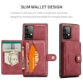 thumbnail image 2 of Back Wallet Case for Samsung Galaxy A33 5G with Detachable Card Slots Holder Magnetic Closure Cover, Premium PU Leather Slim Kickstand Soft Silicone Shockproof Lens Protective Case,Red, 2 of 9