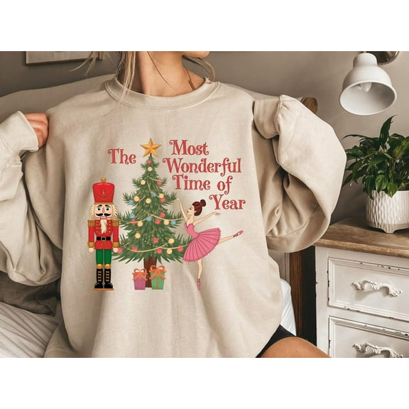 Nutcracker Christmas Sweatshirt, The Most Wonderful Time of the Year Shirt, Holiday Ballet Tee, Christmas Tree Shirt, Holiday Crewneck