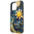 thumbnail image 2 of Funda para teléfono Celestial, vitral dorado perlado, iPhone 16 Pro, 2 of 3