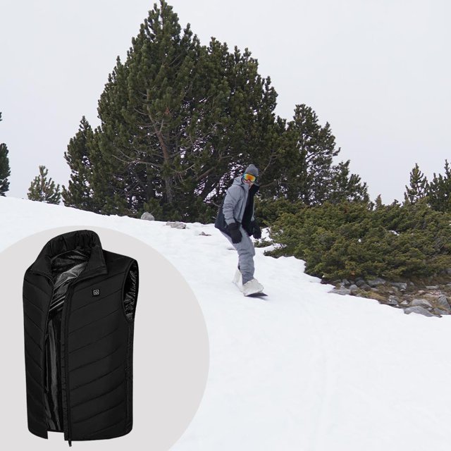 Chaleco premium, chaqueta de calefacción de 9 de calefacción Mujeres USB CALIENTE CALIENTE Ropa para exteriores Moto - S Baoblaze Chaleco climatizado eléctrico