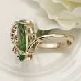 thumbnail image 4 of Visland Transparent Rhinestone Ring Emerald Faux Gemstone Dragonfly Decor Ring for Wedding, 4 of 7