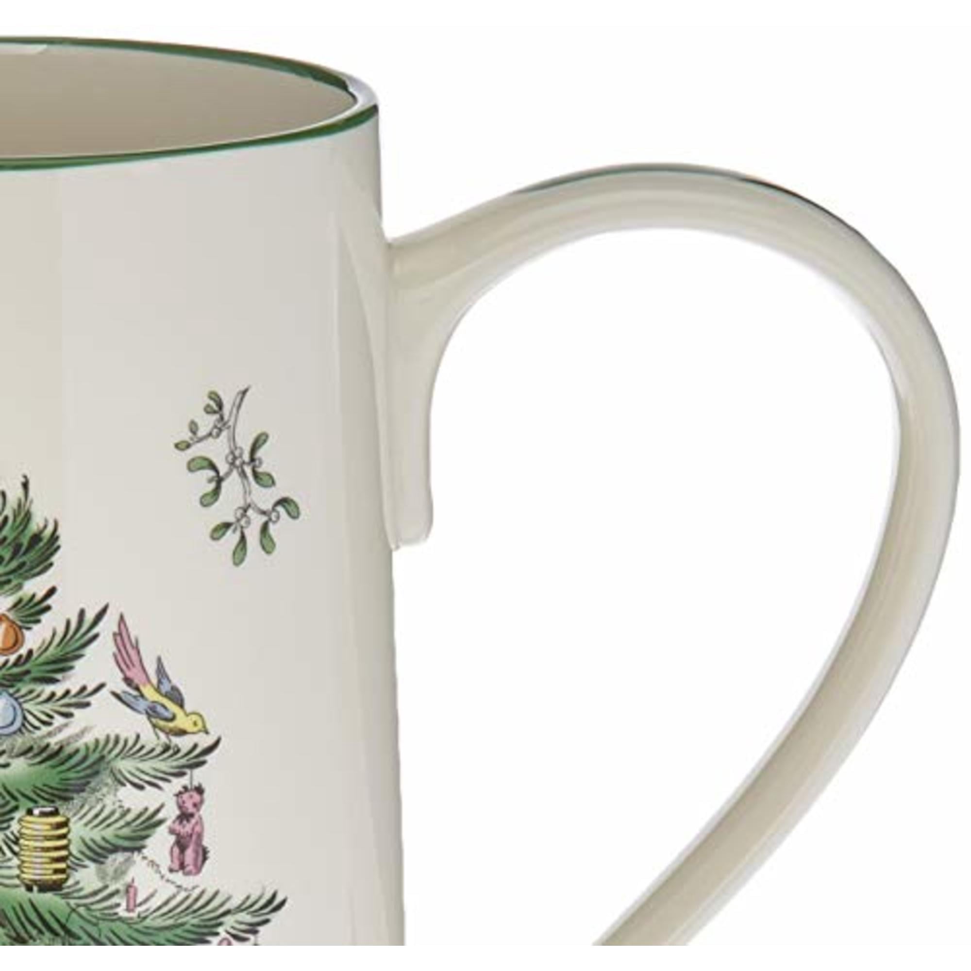Spode Christmas Tree 32 Oz Porcelain Jug - Festive Holiday Kitchenware for Milk, Cream, Juice - Collectible & Elegant Tableware for Christmas Celebrations - Rustic Ceramic & Vintage Water Pitcher
