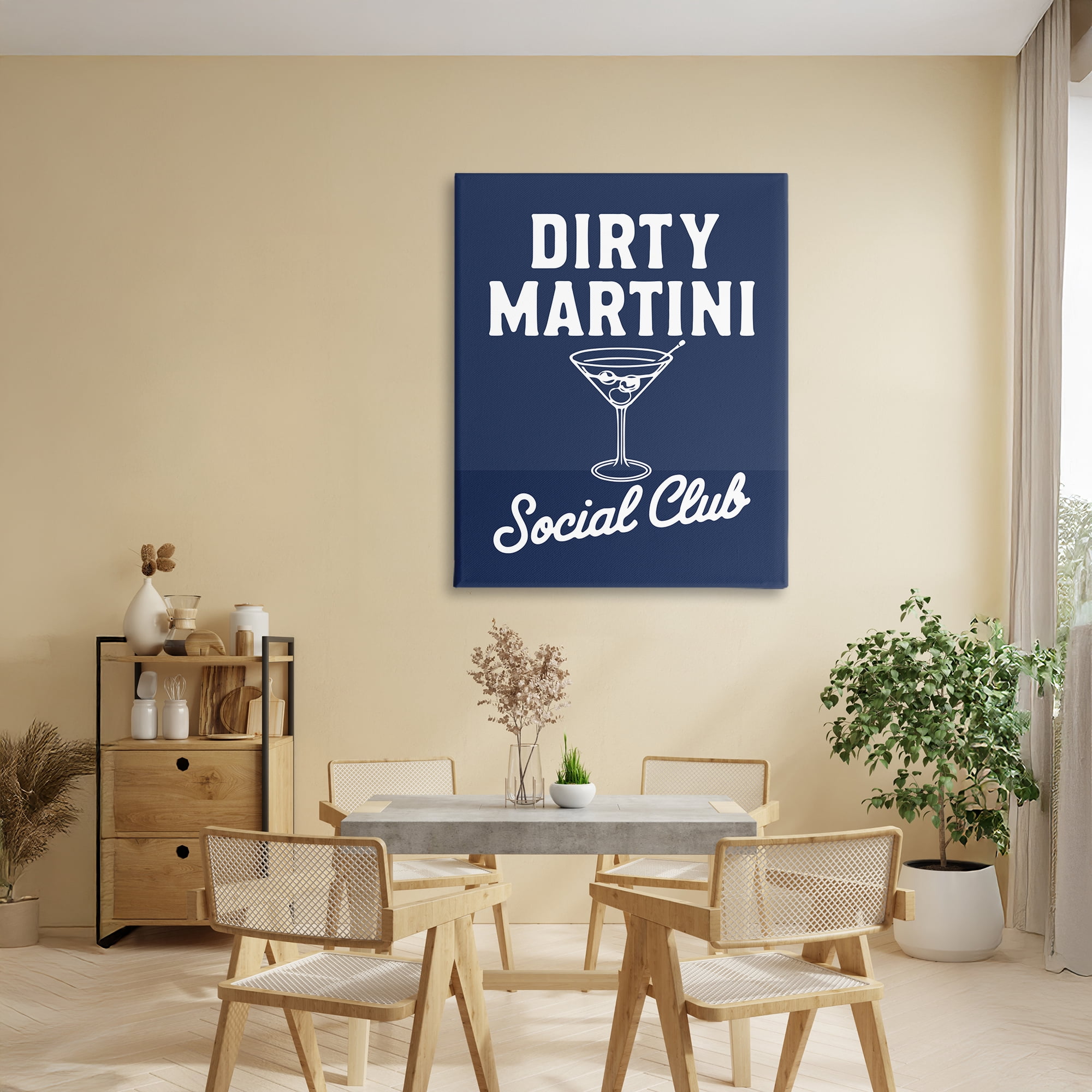 Stupell Industries Retro Dirty Martini Club Canvas Wall Art, design by Lettered and Lined