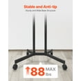 thumbnail image 4 of VEVOR Rolling TV Stand, Mobile TV Cart for 32-65 Inch Screens, Height Adjustable, Portable Monitor Stand with Wheels Holds up to 88 lbs for Living Room, Bedroom, Office, Outdoor, Max VESA 400x400mm, 4 of 9