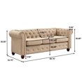 thumbnail image 3 of HomeFare Cream Living Room Sofa, 3 of 6