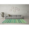 thumbnail image 3 of Ahgly Company Indoor Square Abstract Light Blue Modern Area Rugs, 8' Square, 3 of 4