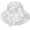 B-white, variant on Women Straw-Organza Spring-Hat Floral-Decor, Derby Cocktail Tea Party Sun Hat Wedding Bridal Flower Church Hat Packable