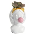 thumbnail image 1 of Contenedor de pntas de resina, s niña decoración del escritorio de oficina del jardín del hogar (niña Baoblaze Macetas suculentas blancas Chic Girl, 1 of 8