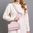 thumbnail image 6 of Small Solid Color Shoulder Bag for Women Zipper Crossbody Bags PU Leather Satchel with Detachable Coin Pouch for Daily Use Commuting Shopping, 6 of 8