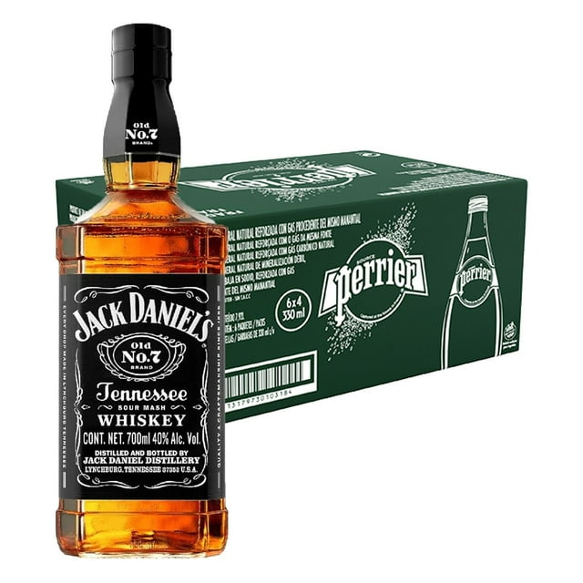 Pack 24 Agua Perrier 330 ml Whisky Jack Daniel's 700 ml