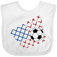 thumbnail image 3 of Inktastic Soccer Ball, Net with American Flag Colors Boys or Girls Baby Bib, 3 of 4