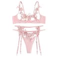 thumbnail image 1 of Bragas hoksml para mujer, lencería femenina, corsé, encaje con aros, muselina atrevida, ropa interior, tops y bragas en liquidación., 1 of 5