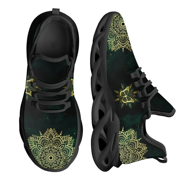 Zapatillas de deporte para mujer con diseño de mariposas y mandalas, transpirables, resistentes al desgaste y con amortiguación