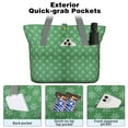 thumbnail image 2 of Tote Bag for Women - Green Christmas Snowflake Pattern Shoulder Bag - Large Utility Work Duffle Bag with Zipper Handbag for Travel, Work, Sprots, 2 of 5