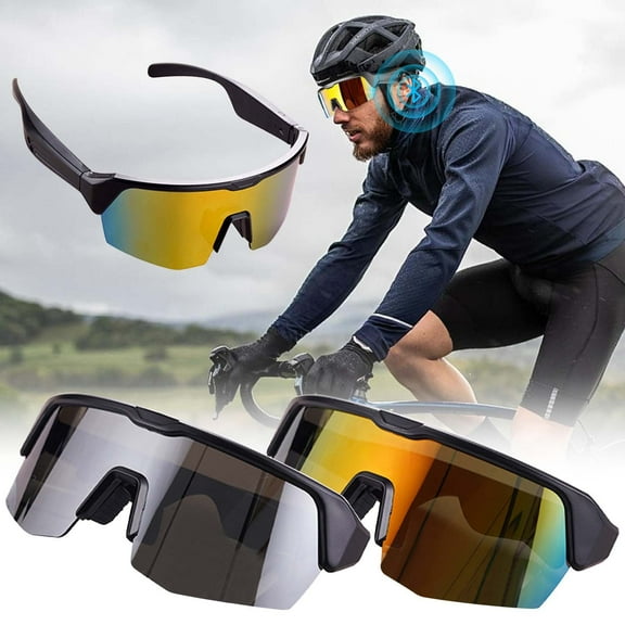 Msgweeeg Outdoor Sports Sunglasses Smart Glasses Fashionable Cycling Bluetooth Glasses Listening To Music Calling Unisex