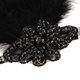 thumbnail image 4 of Diadema de Plumas Elástico Iglesia de Boda Años 20 Gatsby Cuentas Decoración Sunnimix Venda elástica de la mujer, 4 of 8