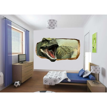 Startonight 3D Mural Wall Art Photo Decor Jurassic Dinosaur World III Amazing Dual View Surprise Wall Mural Wallpaper for Bedroom Kids Wall Paper Art Gift Large 47.24 ‘’ By 86.61 (The Best 3d Wallpapers In The World)