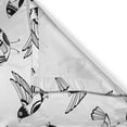 thumbnail image 3 of Ambesonne Black and White Kitchen Curtains, Curious Bird Motifs, 55"x39", Black White, 3 of 3