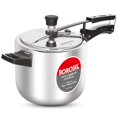 thumbnail image 1 of Triply Inner Lid Stainless Steel Pressure Cooker - 5 Liters, Silver | Stay Cool Handles, Even Heat Distribution - Gas & Induction Campatible, 1 of 5