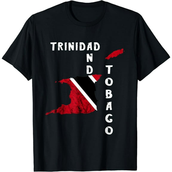 Trinidad And Tobago Map Pride Trinidadian Roots Flag T-Shirt