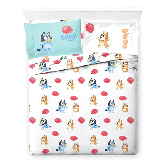 Bluey 'Buddies' 4-Piece Full Sheet Set,, Full (Double)