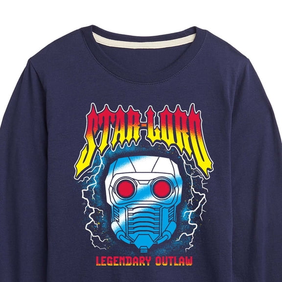 Guardians Of The Galaxy - Star Lord Metal Tee - Youth Boys Long Sleeve Graphic T-Shirt