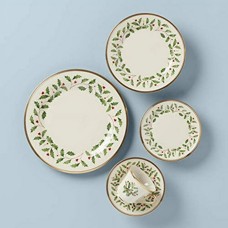 Lenox Holiday Christmas Dinnerware 5 Piece Ivory Bone China Setting with Gold Accent Walmart