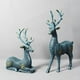thumbnail image 3 of Escultura de resina nórdica Estatuas de ciervos de piezaza Reno de Navidad Decoración para hogar pequeña sa de TV Azul Perfecl Estatuilla de interior de automóvil, 3 of 8