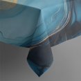 thumbnail image 4 of Blue Gold Marble Pattern Rectangle Tablecloth 60"x102",Waterproof Polyester Rectangle Table Cloth, Wipeable Spillproof Polyester Tablecloth for Dining, Camping, Indoor and Outdoor, 4 of 6