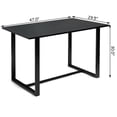 thumbnail image 2 of Gymax Modern Dining Table for 4 People w/ Metal Frame Bamboo Top Black, 2 of 10