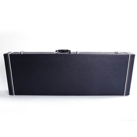 Kmowoo Glarry ST High Grade Electric Guitar Square Hard Case Microgroove Flat Black