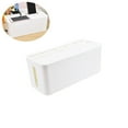thumbnail image 2 of Shisuyan Multifunction Wire Protection Storage Box Anti-dust Plastic Case Household Supplies for Organizing Charger Cables Socket (White, Medium Size), 2 of 8